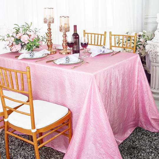 Crushed Taffeta Rectangular Tablecloth Seamless Finish