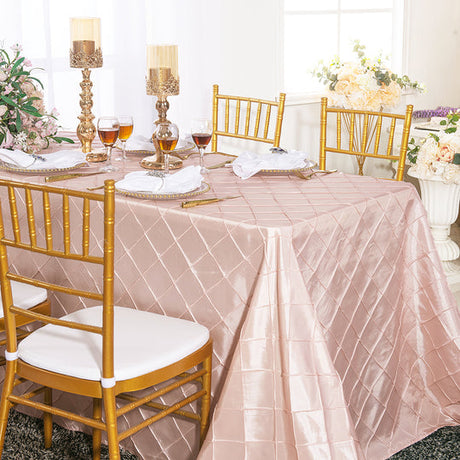 Pintuck Taffeta Rectangular Tablecloth Seamless