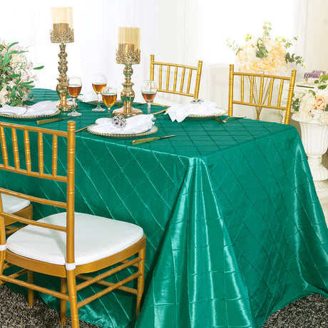 Pintuck Taffeta Rectangular Tablecloth Seamless