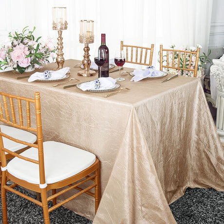 Crushed Taffeta Rectangular Tablecloth Seamless Finish