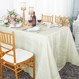 Crushed Taffeta Rectangular Tablecloth Seamless Finish