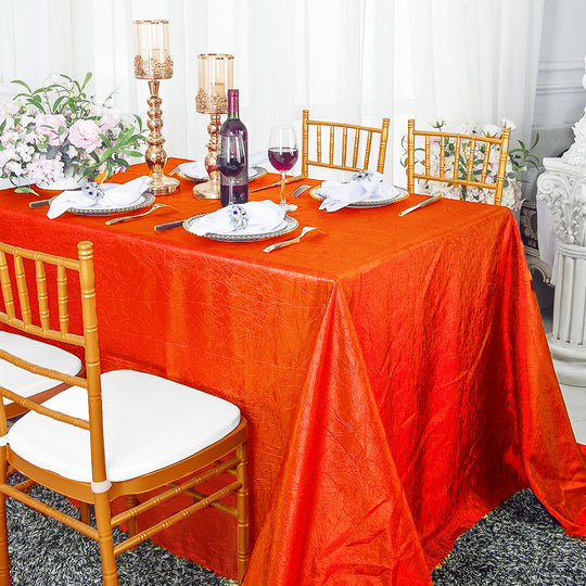 Crushed Taffeta Rectangular Tablecloth Seamless Finish