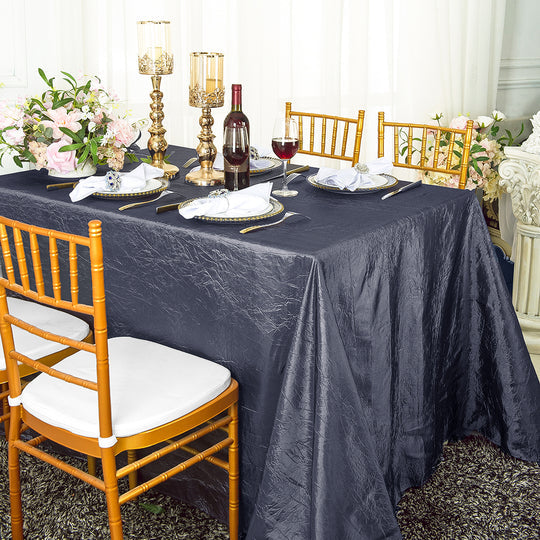 Crushed Taffeta Rectangular Tablecloth Seamless Finish
