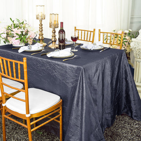 Crushed Taffeta Rectangular Tablecloth Seamless Finish