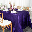 Rectangular Crushed Taffeta Tablecloth 90x132 Regency Purple