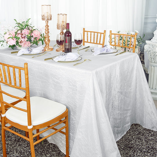 Crushed Taffeta Rectangular Tablecloth Seamless Finish