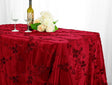 Rectangular Ribbon Taffeta Tablecloth 90x132 Apple Red
