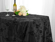 Rectangular Ribbon Taffeta Tablecloth 90x132 Black