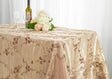 Rectangular Ribbon Taffeta Tablecloth 90x132 Champagne