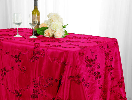 Ribbon Taffeta Rectangular Tablecloth Seamless Elegant