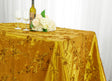 Rectangular Ribbon Taffeta Tablecloth 90x132 Gold