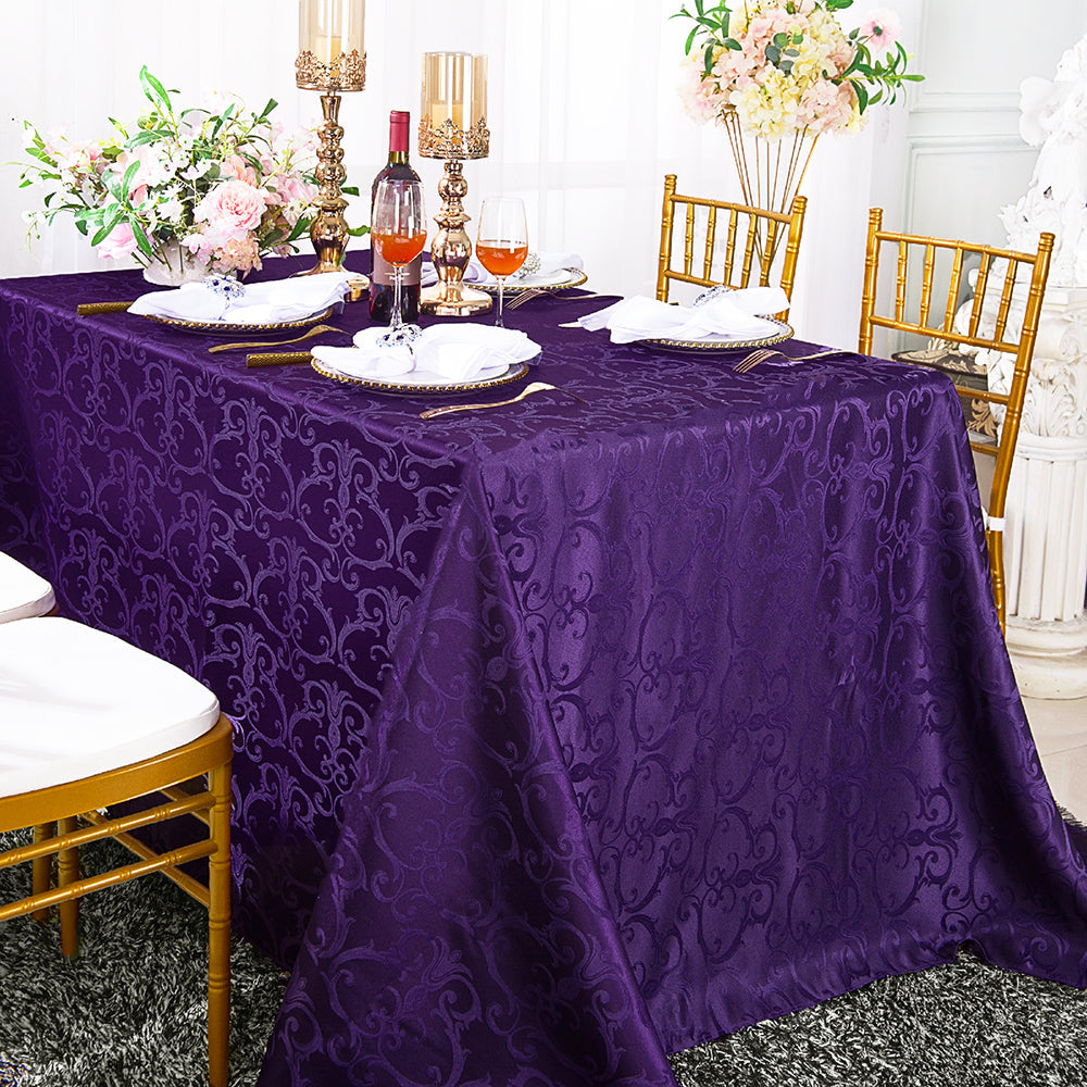 Rectangular Polyester Tablecloth 90x132 Eggplant