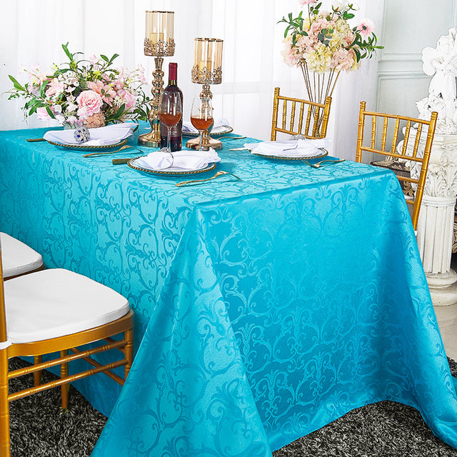 Rectangular Polyester Tablecloth 90x132 Turquoise