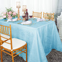 Crushed Taffeta Rectangular Tablecloth Seamless Luxury