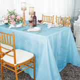 Crushed Taffeta Rectangular Tablecloth Seamless Luxury