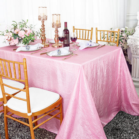 Crushed Taffeta Seamless Tablecloth for Weddings
