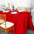 Rectangular Crushed Taffeta Tablecloth 90x156 Red