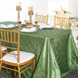 Rectangular Pintuck Taffeta Tablecloth 90x156 Clover Green