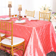 Rectangular Pintuck Taffeta Tablecloth 90x156 Coral