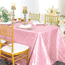 Pintuck Taffeta Rectangular Tablecloth Seamless