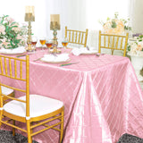 Pintuck Taffeta Rectangular Tablecloth Seamless