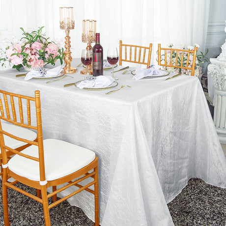 Crushed Taffeta Seamless Tablecloth for Weddings