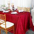 Rectangular Crushed Taffeta Tablecloth 90x156 Apple Red