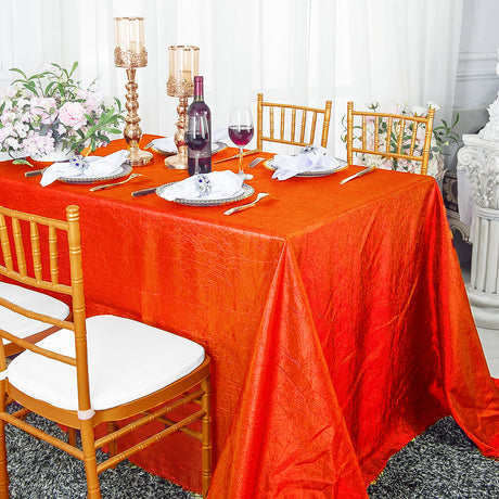 Crushed Taffeta Seamless Tablecloth for Weddings