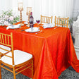 Rectangular Crushed Taffeta Tablecloth 90x156 Orange