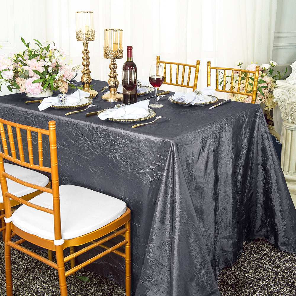 Crushed Taffeta Seamless Tablecloth for Weddings