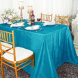 Rectangular Crushed Taffeta Tablecloth 90x156 Turquoise