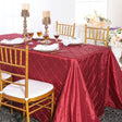 Pintuck Taffeta Rectangular Tablecloth 90x156 Apple Red