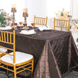 Rectangular Pintuck Taffeta Tablecloth 90x156 Chocolate