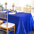 Rectangular Pintuck Taffeta Tablecloth 90x156 Royal Blue