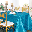 Rectangular Pintuck Taffeta Tablecloth 90x156 Turquoise