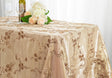 Rectangular Ribbon Taffeta Tablecloth 90x156 Champagne