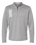 Adidas Men's 3-Stripes Double-Knit Quarter-Zip Pullover