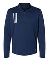 Adidas Men's 3-Stripes Double-Knit Quarter-Zip Pullover