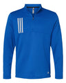 Adidas Men's 3-Stripes Double-Knit Quarter-Zip Pullover