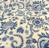 Paloma Aegean Cotton Fabric - Blue Floral Paisley, 54" Width (1 Yard)
