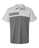 Heathered Colorblocked 3-Stripes Polo