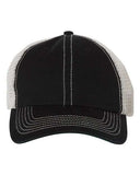 Garment-Washed Trawler Cap with Mesh Back, Low-Profile Snapback