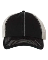 Garment-Washed Trawler Cap with Mesh Back, Low-Profile Snapback
