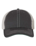 Garment-Washed Trawler Cap with Mesh Back, Low-Profile Snapback
