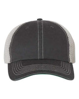 Garment-Washed Trawler Cap with Mesh Back, Low-Profile Snapback