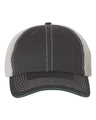 Garment-Washed Trawler Cap with Mesh Back, Low-Profile Snapback