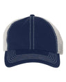 Garment-Washed Trawler Cap with Mesh Back, Low-Profile Snapback