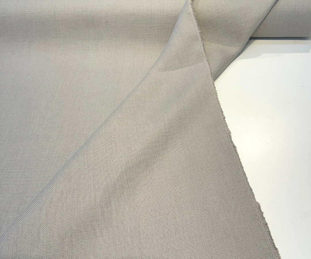 Libeco Belgian Tailored Linen Sanfor Airo - Cement Gray, 54-56" Width (1 Yard)