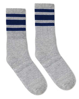 USA-Made Striped Crew Socks