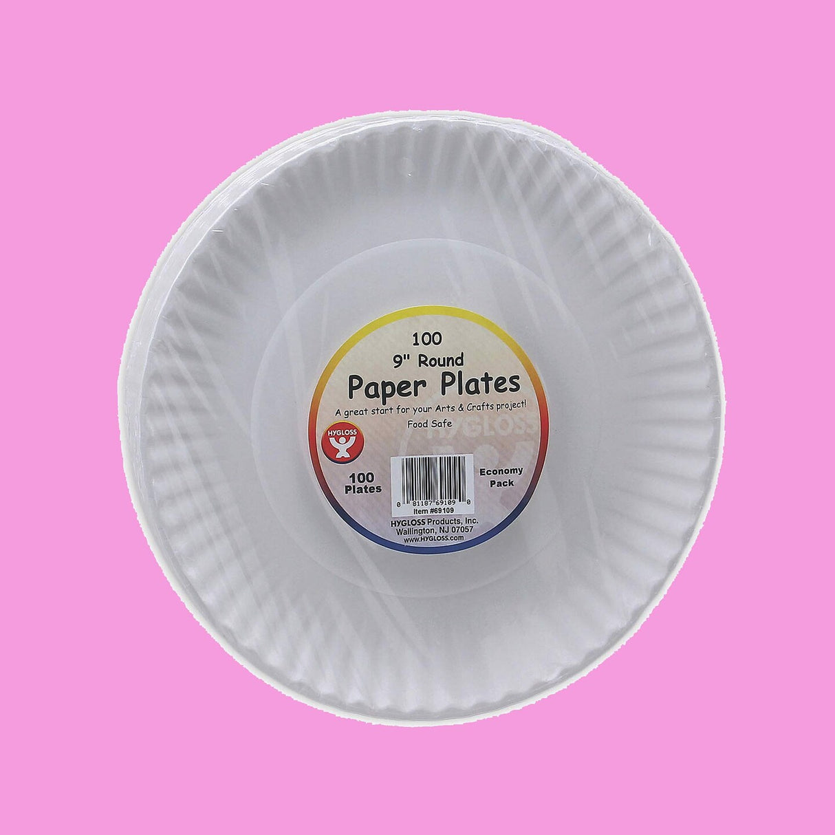 9" White Paper Plates 600 Ct Bulk for Crafts & Art Projects